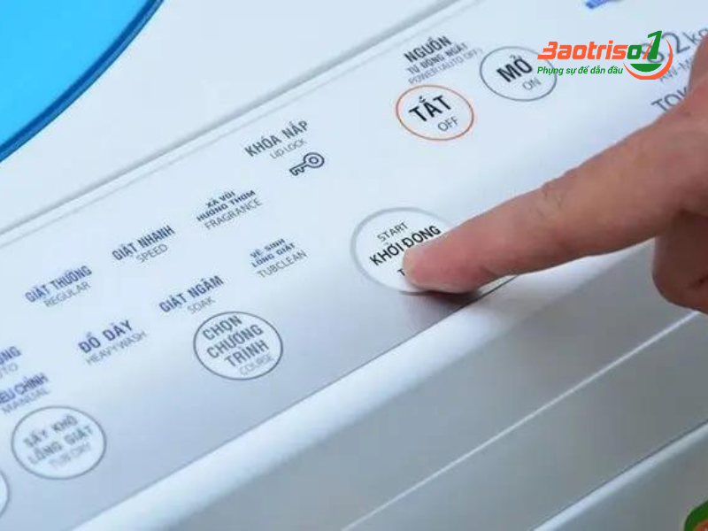 Máy giặt không vào điện