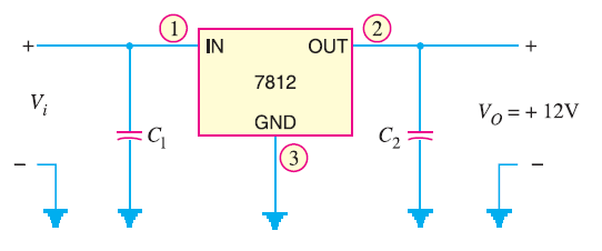 sơ đồ mạch điện sử dụng IC 7812