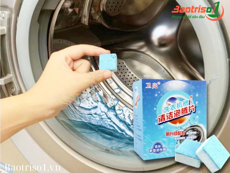 Cách vệ sinh máy giặt Toshiba bằng viên tẩy chuyên dụng 