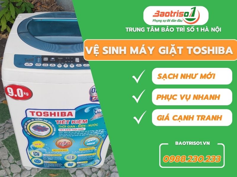 Vệ sinh máy giặt Toshiba