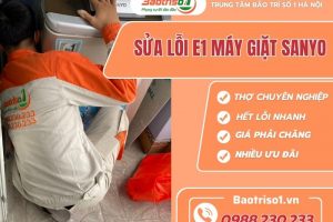 Bật mí 5 cách sửa lỗi E1 máy giặt Sanyo siêu nhanh, hiệu quả