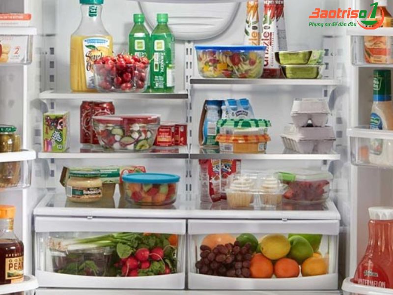 Sắp xếp thực phẩm trong tủ lạnh gọn gàng