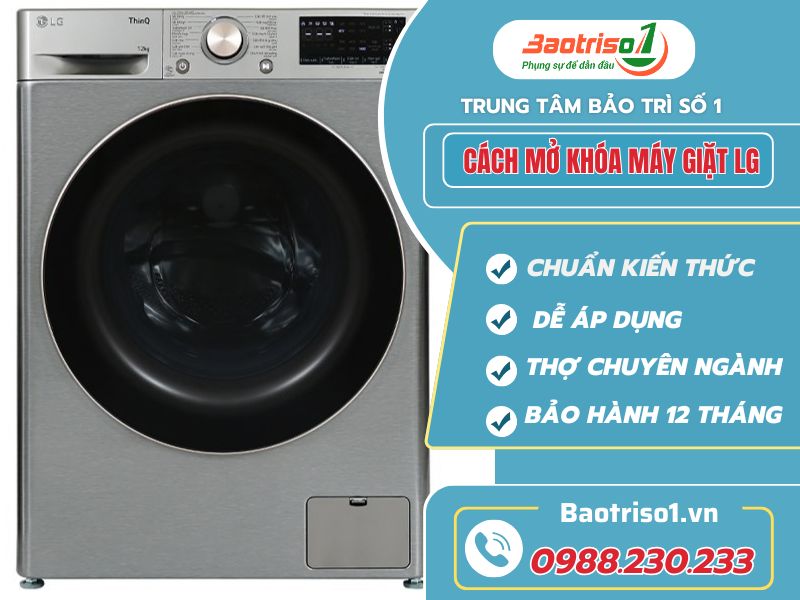 Cách Mở Khóa Máy Giặt Lg