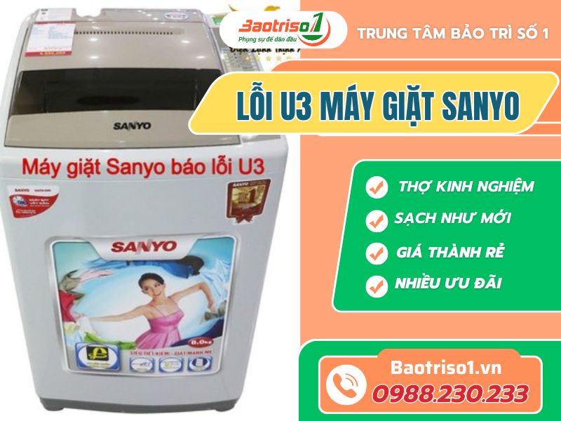 Lỗi U3 Máy Giặt Sanyo