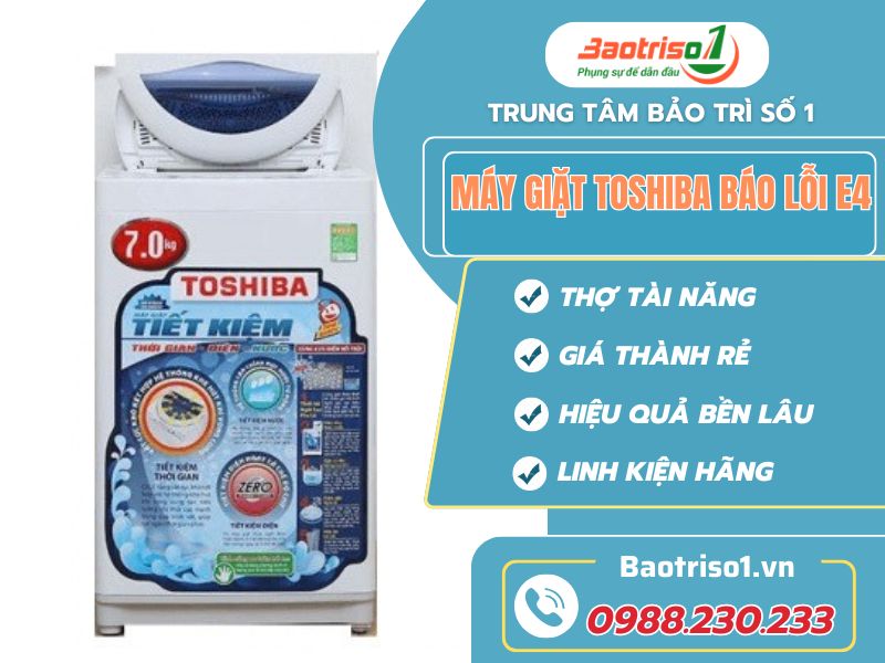 Máy Giặt Toshiba Báo Lỗi E4