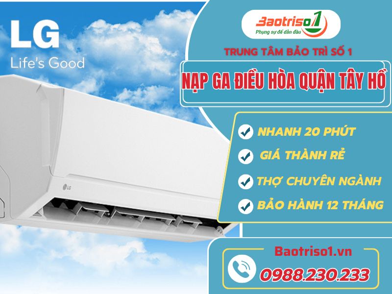 Nạp Ga điều Hoà Quận Tây Hồ