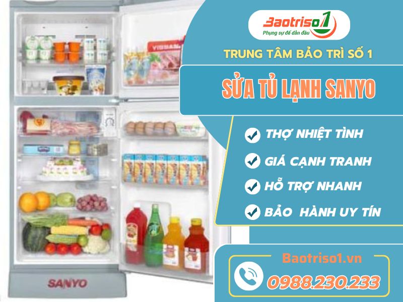 Sửa tủ lạnh Sanyo tại nhà giá rẻ, thợ đến ngay 20 phút Sửa tủ lạnh Sanyo tại nhà giá rẻ, thợ đến ngay 20 phút