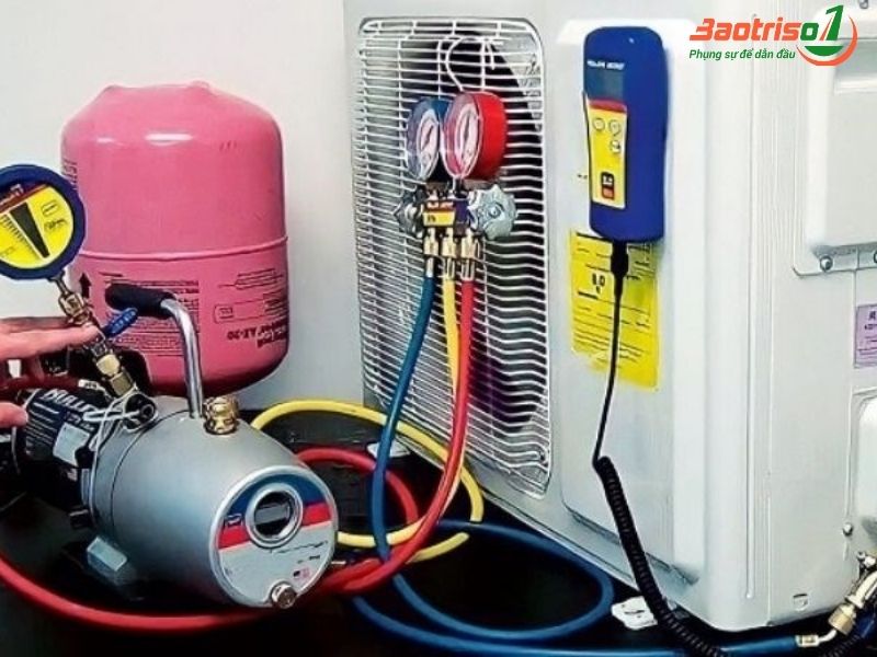 Sửa điều hòa Panasonic không mát do gas bị cạn hoặc đã hết  Sửa điều hòa Panasonic không mát do gas bị cạn hoặc đã hết