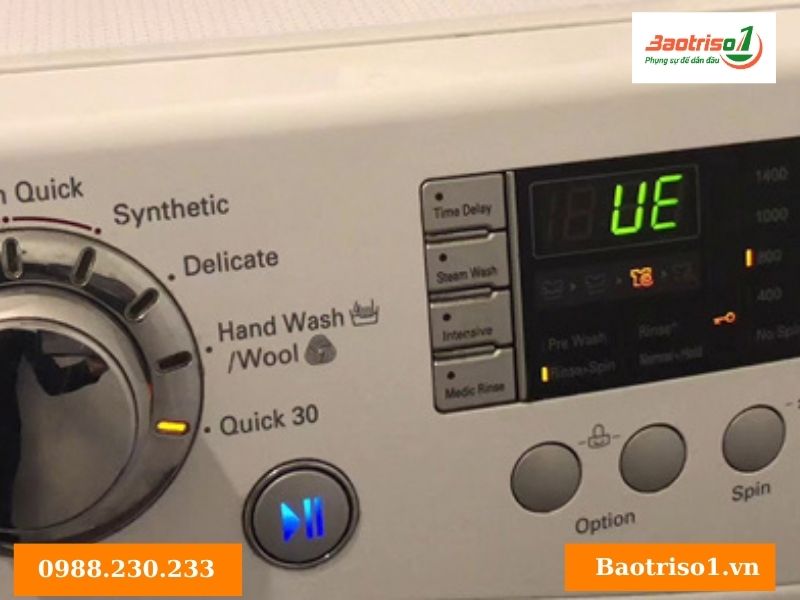 Máy giặt LG báo lỗi UE và dấu hiệu nhận biết
