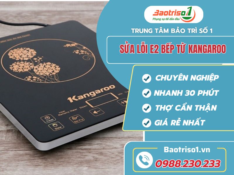 Nguyên nhân và cách khắc phục lỗi E2 bếp từ Kangaroo Nguyên nhân và cách khắc phục lỗi E2 bếp từ Kangaroo