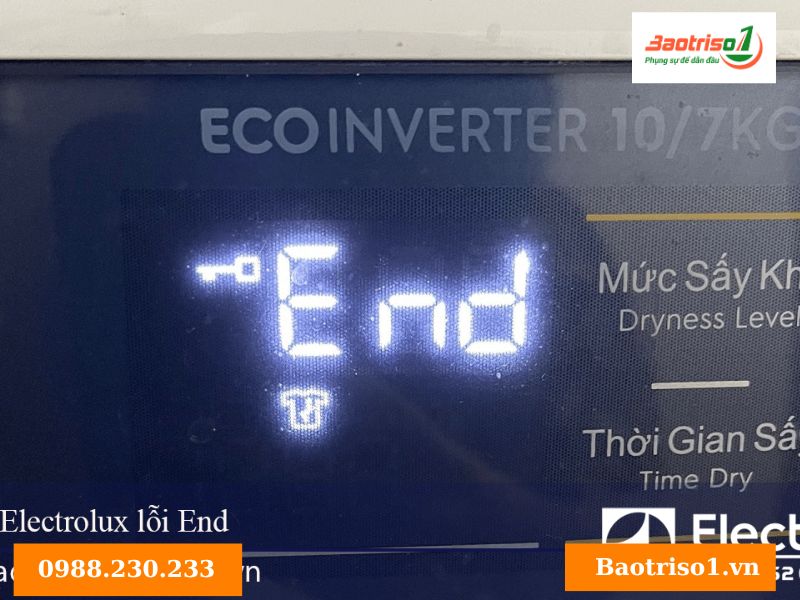 Máy giặt Electrolux báo lỗi End gì? Dấu hiệu nhận biết