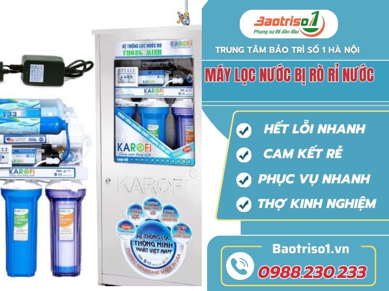 Nguyên nhân và cách sửa máy lọc nước bị rò rỉ nước hiệu quả