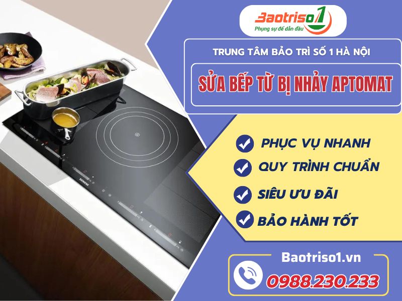 Dịch vụ sửa bếp từ bị nhảy Aptomat thợ giỏi, giá hạt dẻ