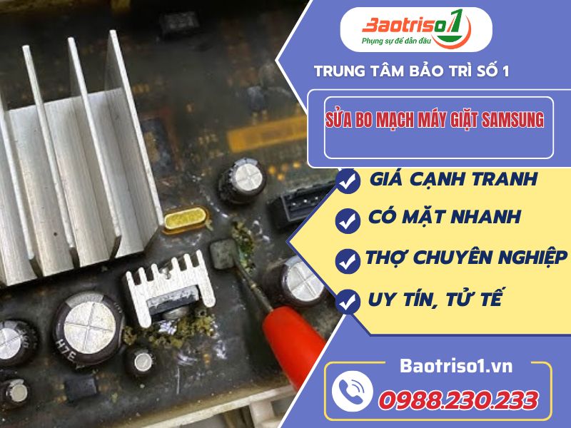 Thợ sửa bo mạch máy giặt samsung tay nghề giỏi