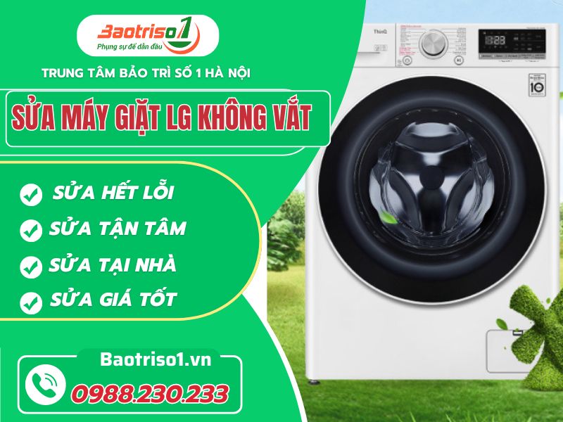 Nguyên nhân và cách sửa máy giặt LG không vắt
