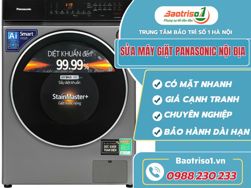 Dịch vụ sửa máy giặt panasonic nội địa triệt để lỗi