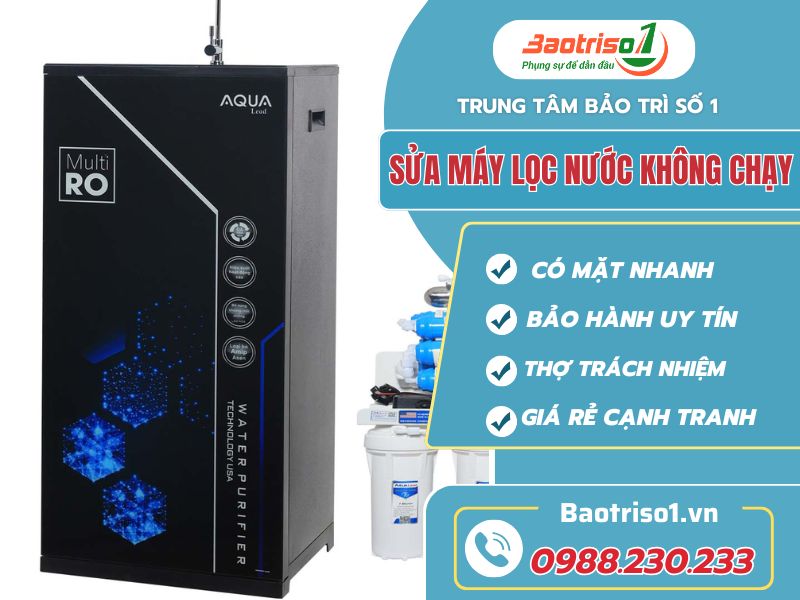 sua may loc nuoc khong chay baotriso1