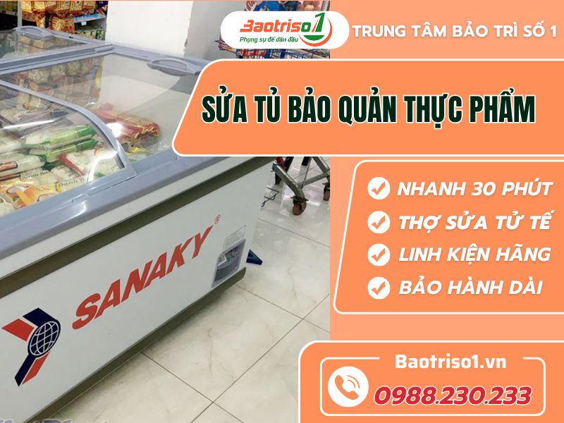 Baotriso1 sửa tủ bảo quản thực phẩm tại nhà