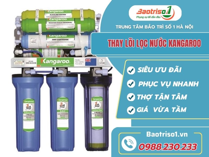 Baotriso1 – Địa chỉ thay lõi lọc nước Kangaroo chuyên nghiệp