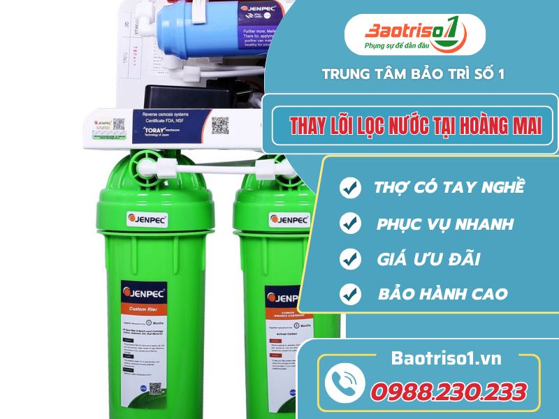 Baotroso1 thay lõi lọc nước tại Hoàng Mai chuyên nghiệp, giá ưu đãi