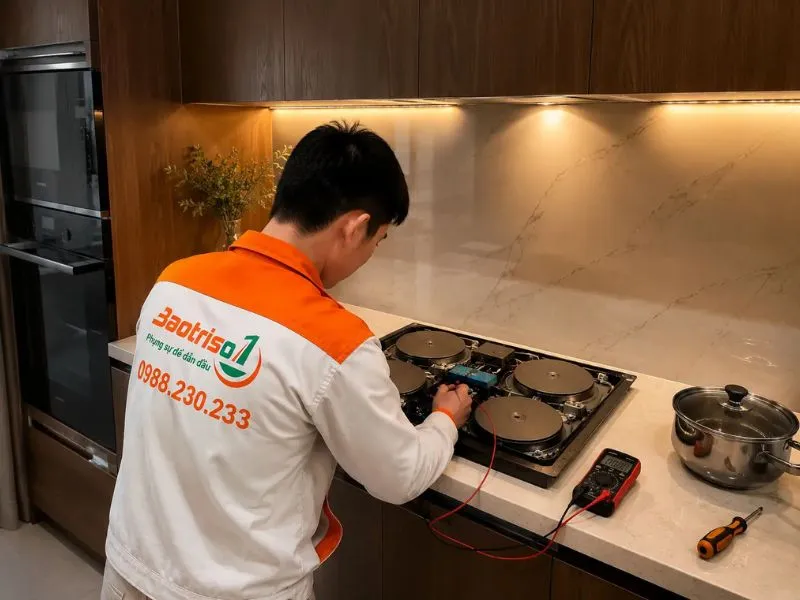 thợ baotriso1 sửa chữa bếp từ tại nhà Hà Đông
