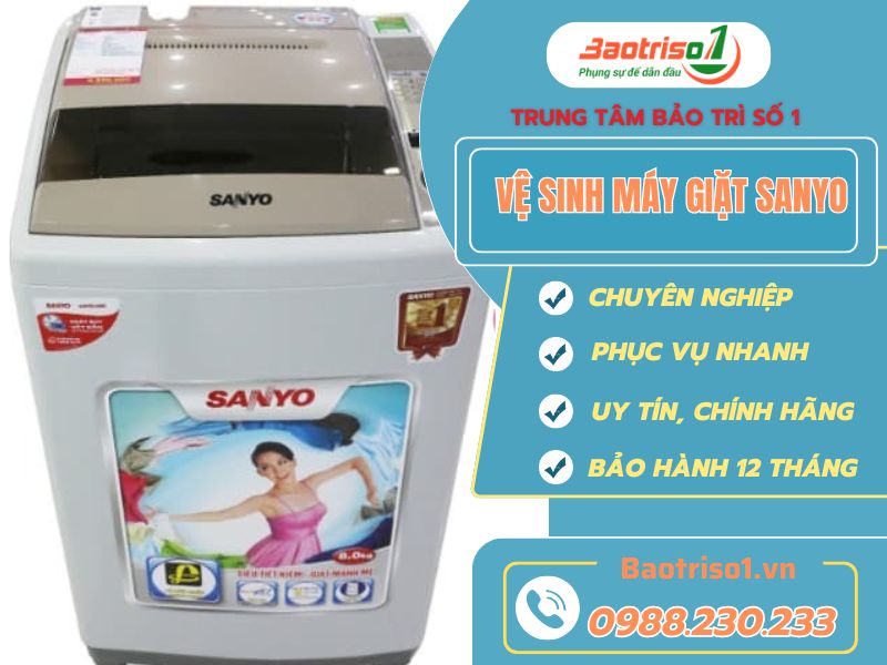 Vệ Sinh Máy Giặt Sanyo