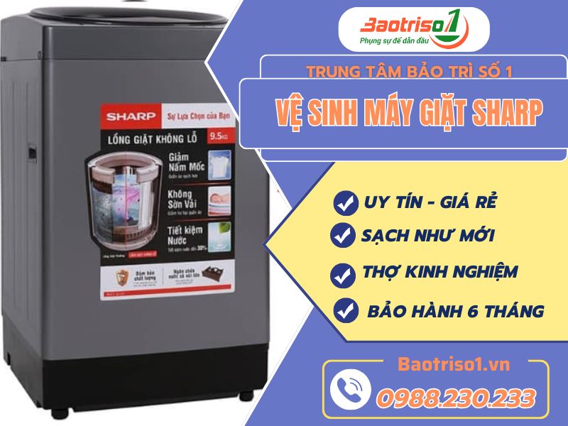 Địa chỉ vệ sinh máy giặt Sharp chất lượng, giá rẻ tại nhà Địa chỉ vệ sinh máy giặt Sharp chất lượng, giá rẻ tại nhà