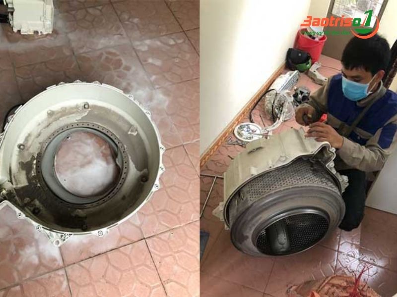 Quy trình vệ sinh máy giặt Toshiba chuyên nghiệp Baotriso1
