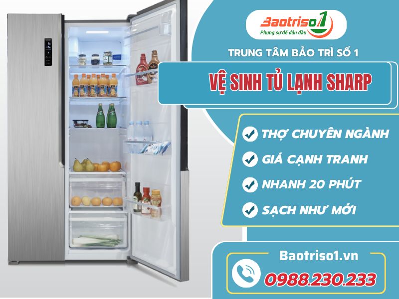 Trung tâm vệ sinh tủ lạnh Sharp tại Hà Nội uy tín, giá rẻ