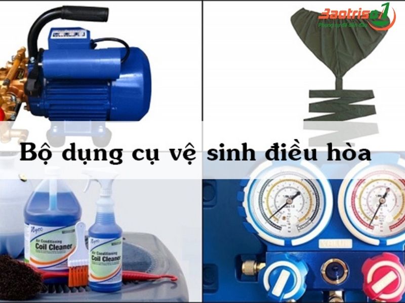 Chuẩn bị dụng cụ vệ sinh máy lạnh LG inverter Chuẩn bị dụng cụ vệ sinh máy lạnh LG inverter