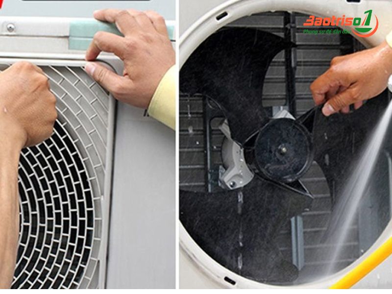 Vệ Sinh Dàn Nóng điều Hoà Daikin