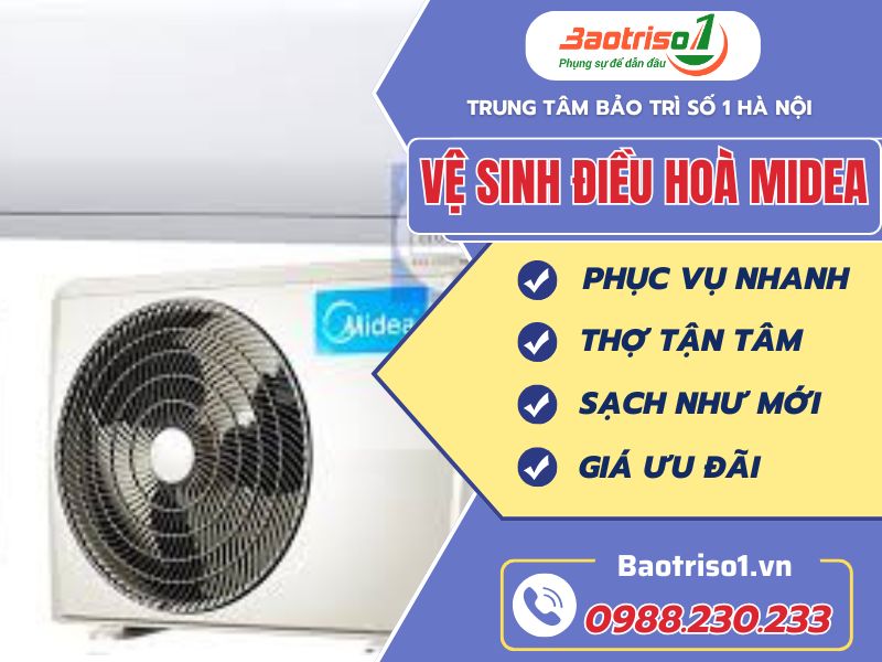 Vệ Sinh điều Hoà Midea Baotriso1