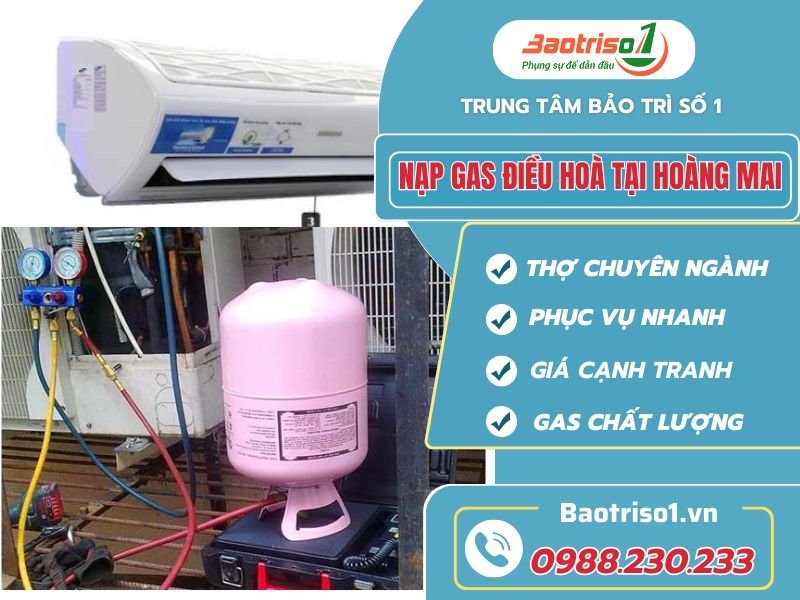 Nạp Ga điều Hoà Tại Hoàng Mai Baotriso1