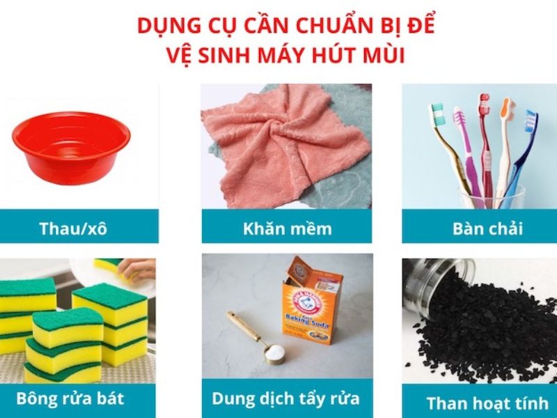 Dụng cụ cần thiết để tự vệ sinh máy hút mùi tại nhà? Dụng cụ cần thiết để tự vệ sinh máy hút mùi tại nhà?