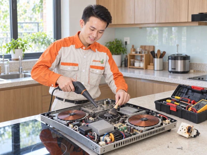 thợ vệ sinh quạt tản nhiệt khi sửa bếp từ ở Đông Anh