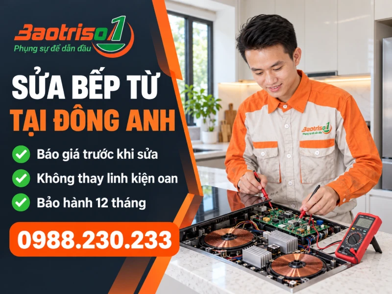 sửa bếp từ tại Đông Anh