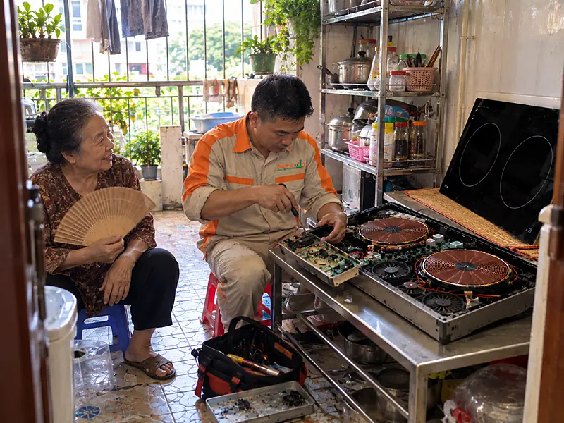 Thợ Bảo Trì Số 1 đọc mã IGBT khi sửa bếp từ Frico tại nhà